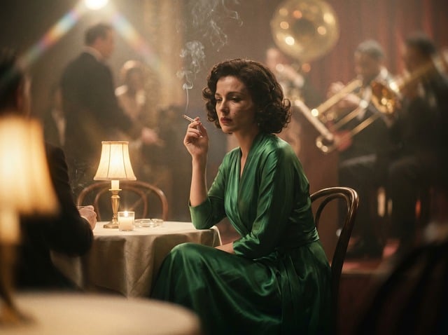 Free woman smoking elegant illustration