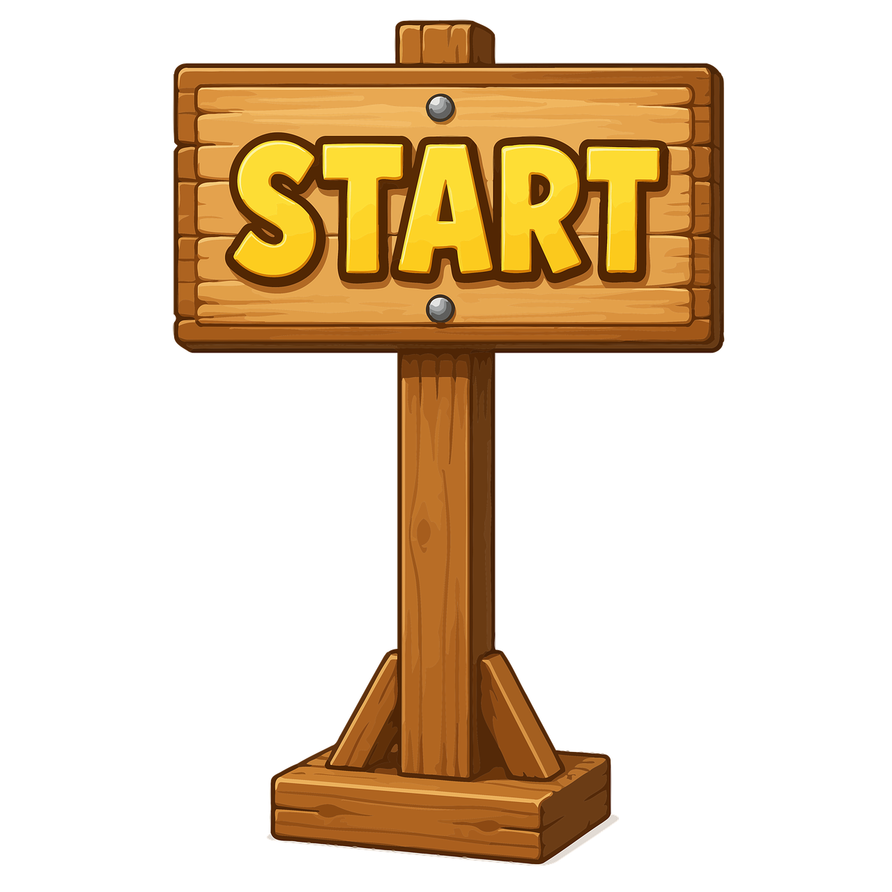 Download Start, Wooden Sign, Post. Royalty-Free Stock Illustration ...