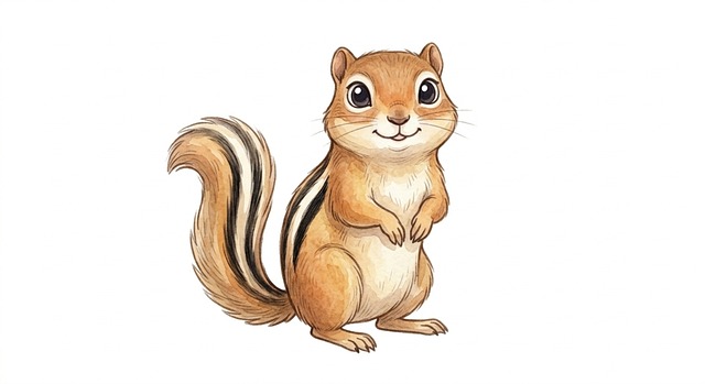Free Cartoon Character Chipmunk illustration and picture