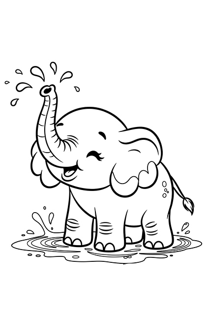 Free Cute Elephant illustration and picture
