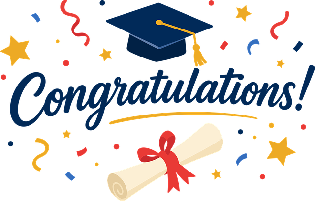 Free congratulations graduation diploma scroll vector
