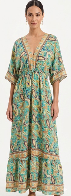Kleid, Paisley-Muster, Sommermode