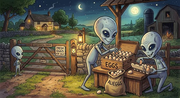 Alien, Ufo, Cartoon, Ruimte