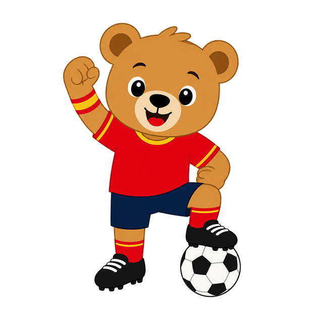 Free football mascot bear vector