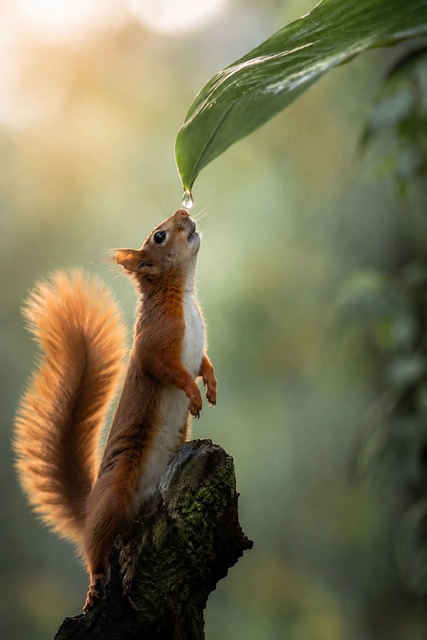 Free Squirrel Water Droplet photo and picture