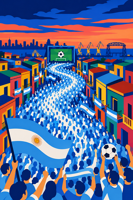 Free argentina buenos aires la boca vector