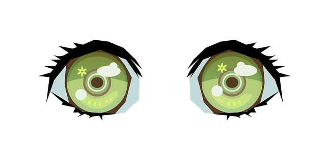 Free eye cartoon flower wallpaper vector