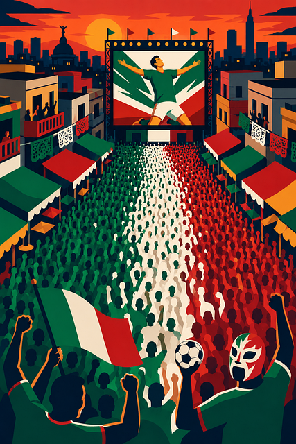 Free mexico football fans vector