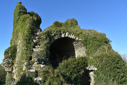 Slot, Ruin, Efeu Dækket, Middelalder