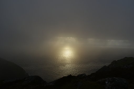 Klipper, Solnedgang, Hav, Refleksioner