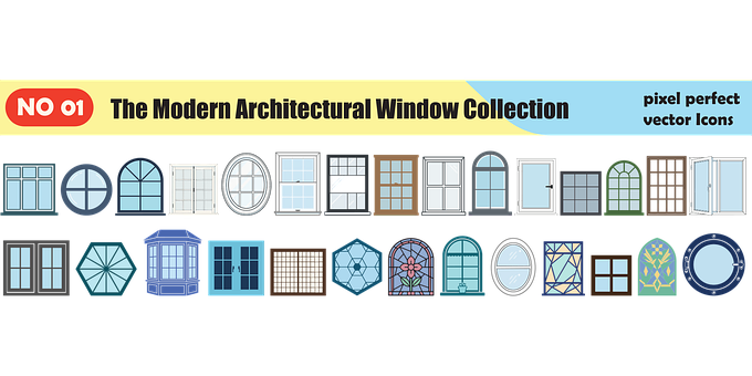 Free Window Architecture vector and picture