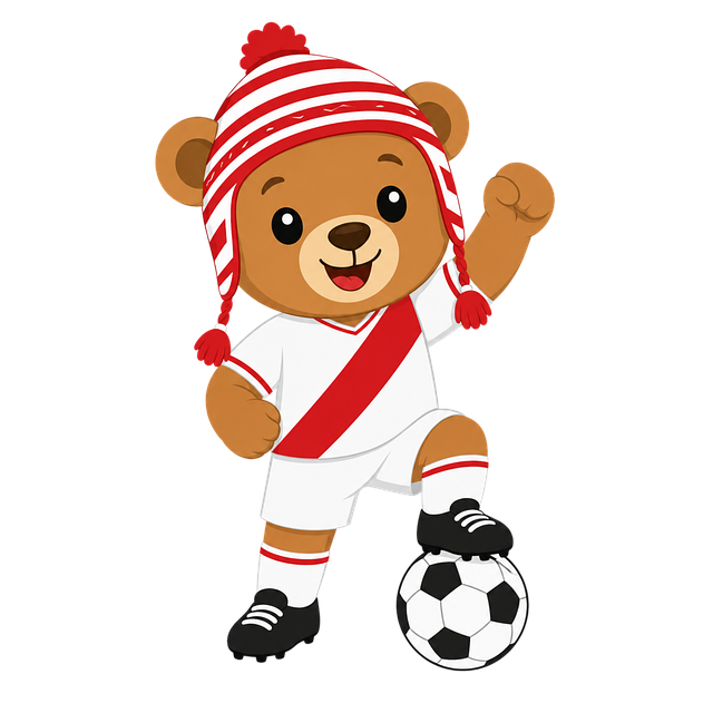 Free football mascot bear illustration