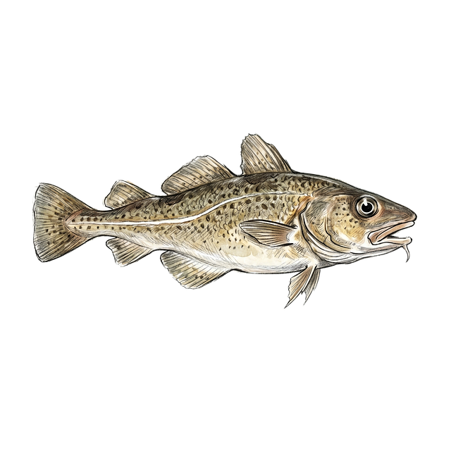 Free cod fish background illustration