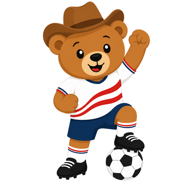 Free mascot bear football illustration