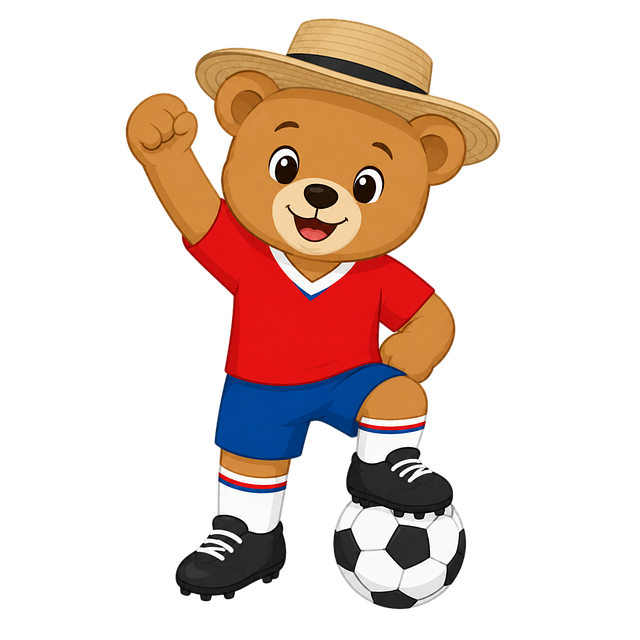 Bär, Maskottchen, Football, Karikatur