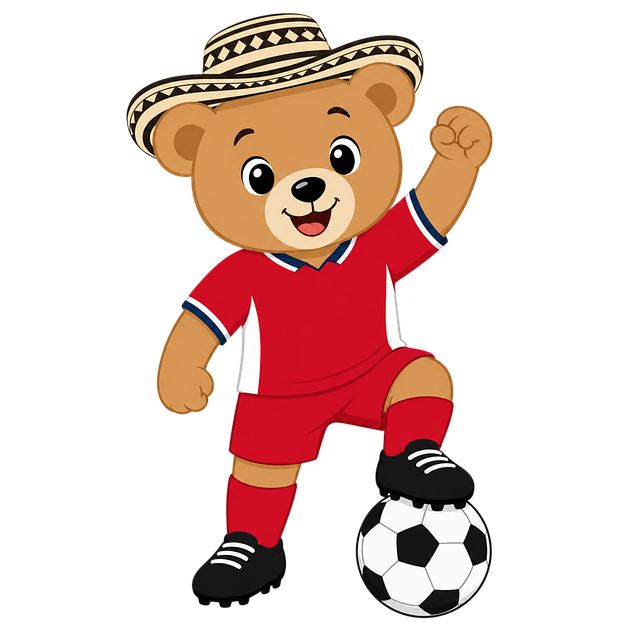 Free football mascot bear mascot pintao hat vector