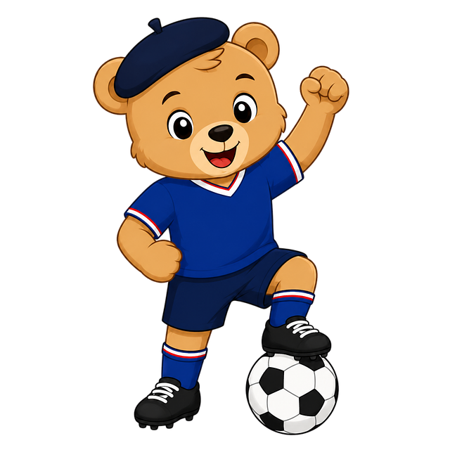 Free bear mascot football illustration