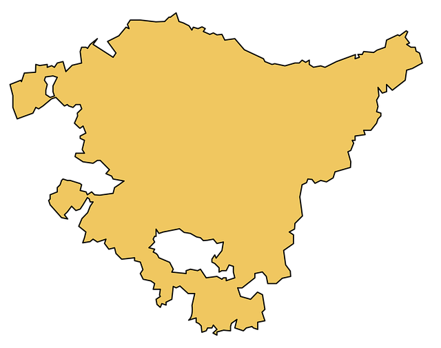 Free map geography basque country vector