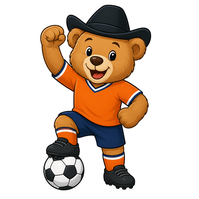 Fodbold, Maskot, Bjørn, Holland, Orange