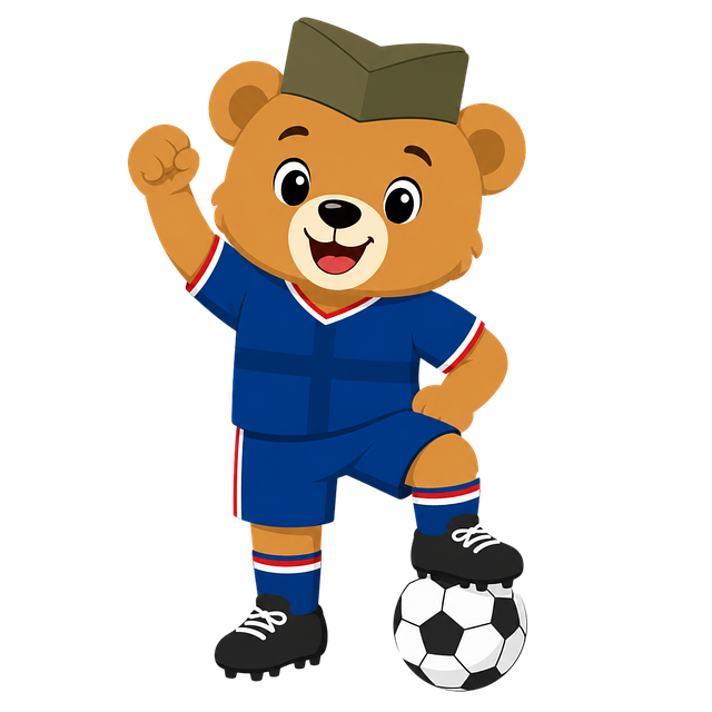 Free football mascot bear illustration