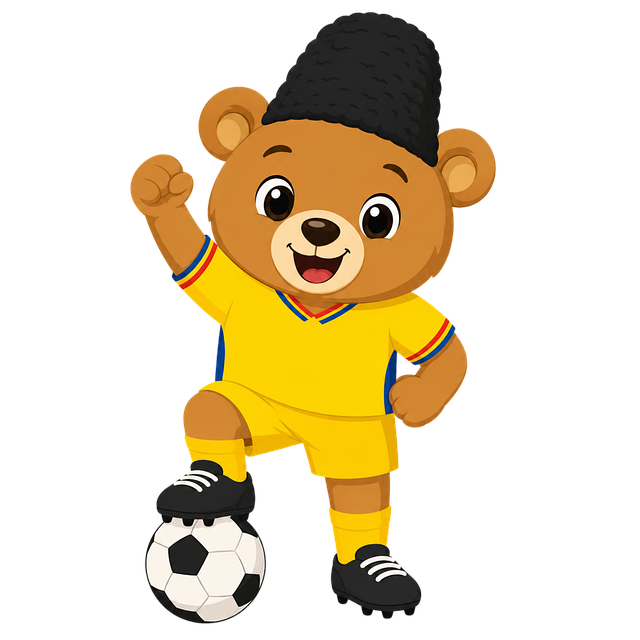 Free football mascot bear vector