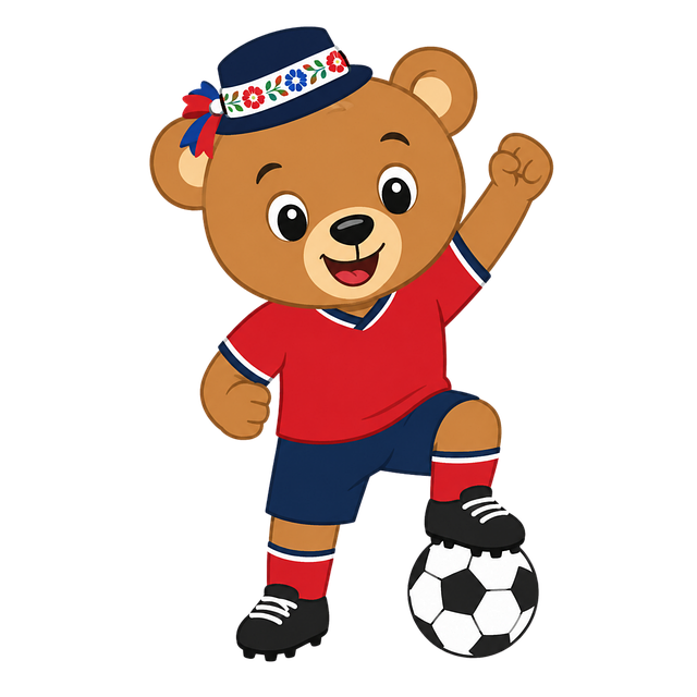 Free school mascot red jersey illustration