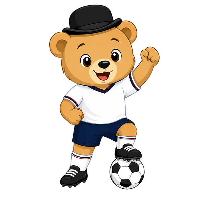 Free football mascot bear vector