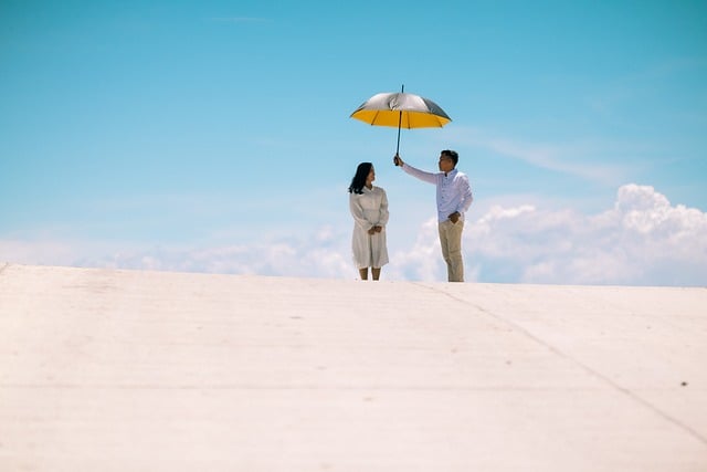 Free Couple Umbrella photo and picture