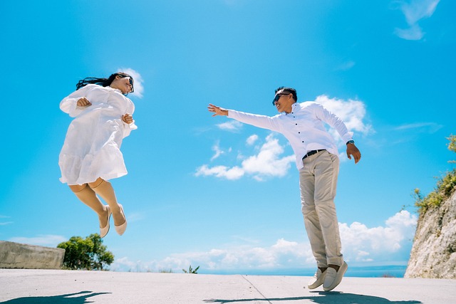 Pareja, Salto, Al Aire Libre, Baile