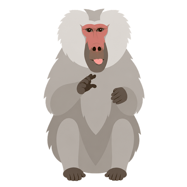 Free baboon primate monkey illustration