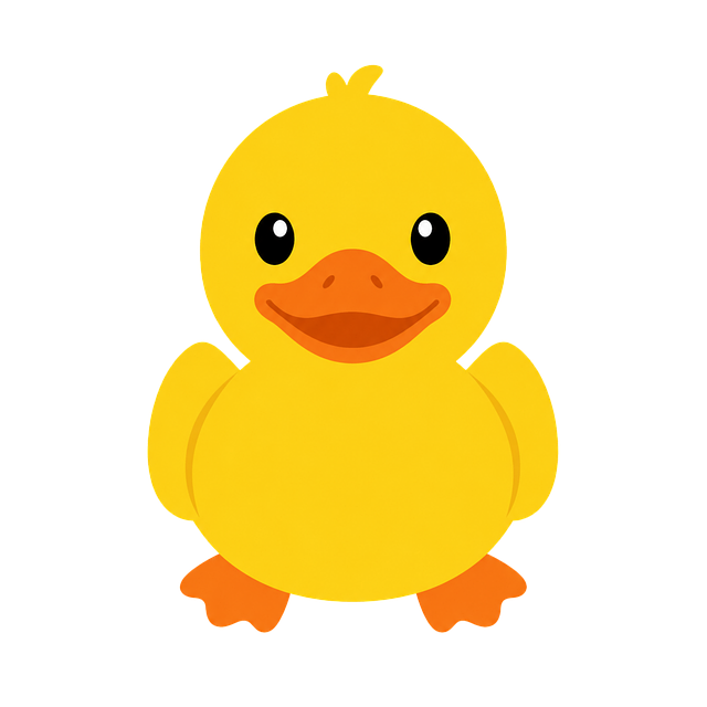 Free rubber duck toy yellow illustration