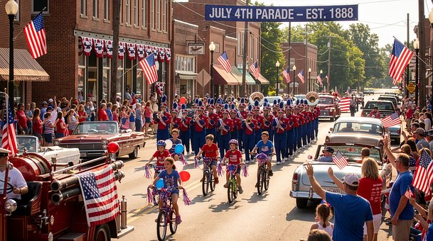 Free Parade Cyclists illustration and picture
