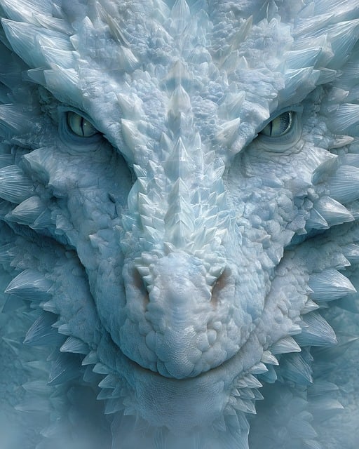 Free dragon ice glacier illustration
