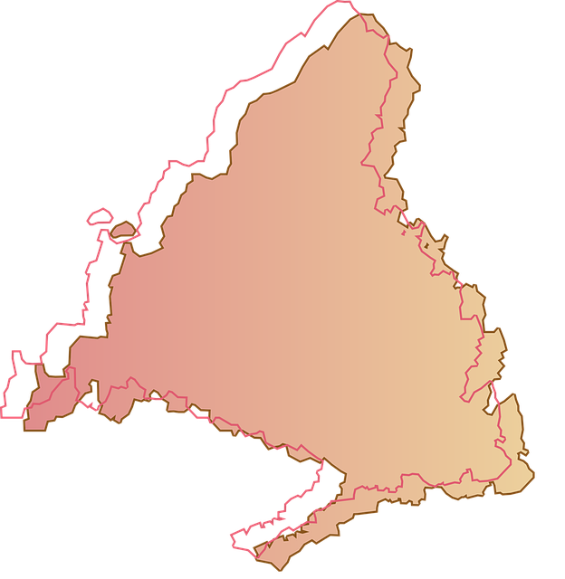 Madri, Espanha, Mapa, Colorido, Contorno