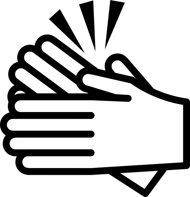 Free clap icon monochrome vector
