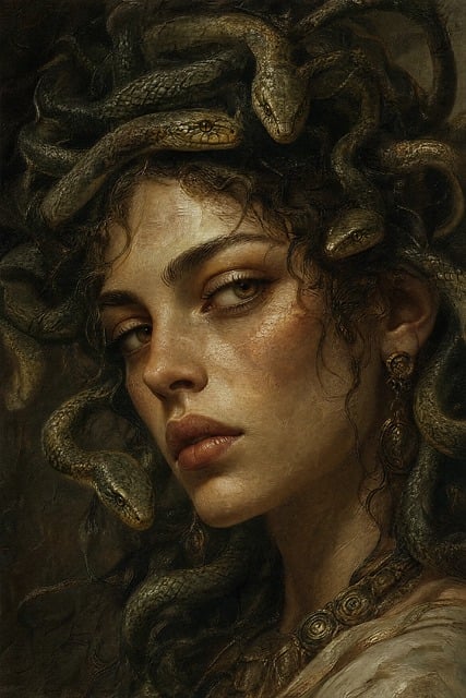 Free ai generated medusa snake illustration