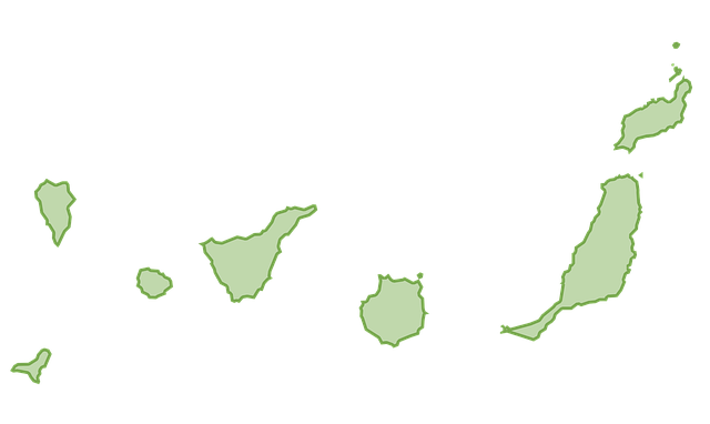 Free map island canary islands vector