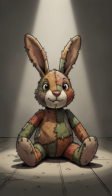 Free rabbit plush toy illustration