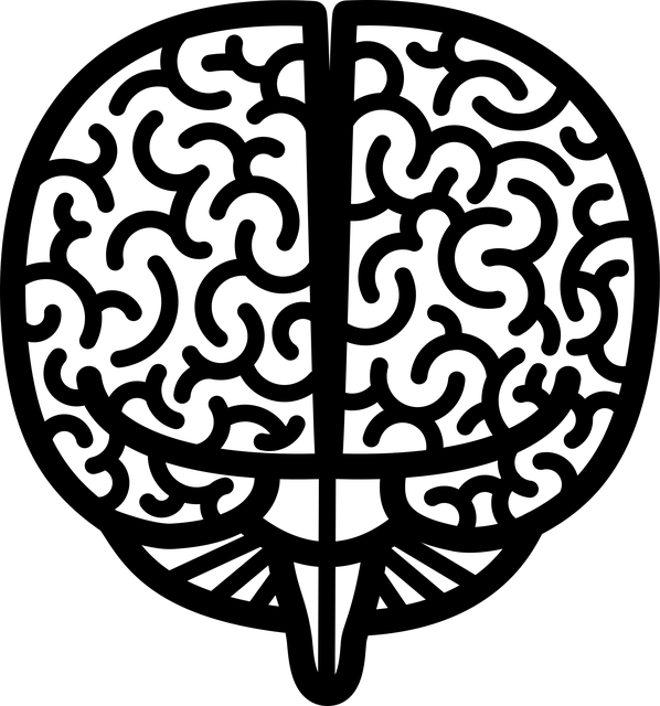 Free brain icon black vector