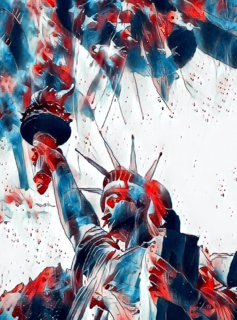 Free Statue Of Liberty Abstract Art illustration and picture