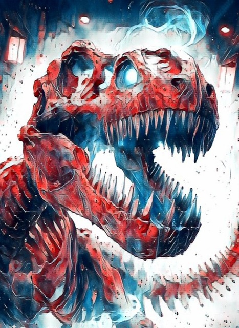 Free Dinosaur Skeleton illustration and picture