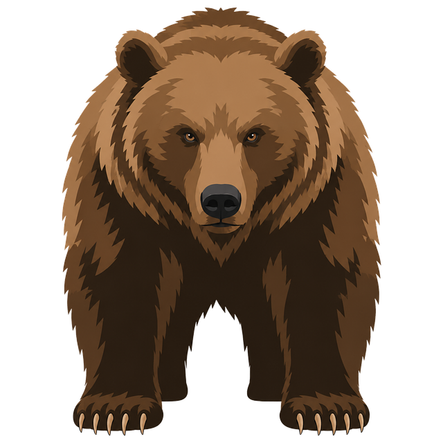 Free brown grizzly bear nature vector