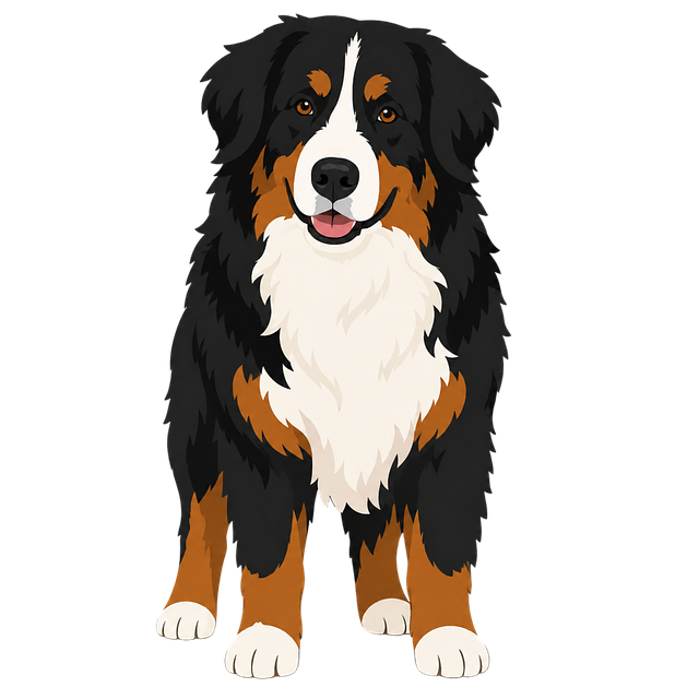 Free Bernese Mountain Dog Puppy vector and picture