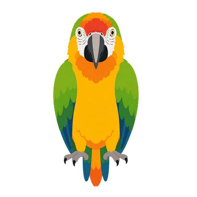 Free parrot tropical macaw colorful bird vector