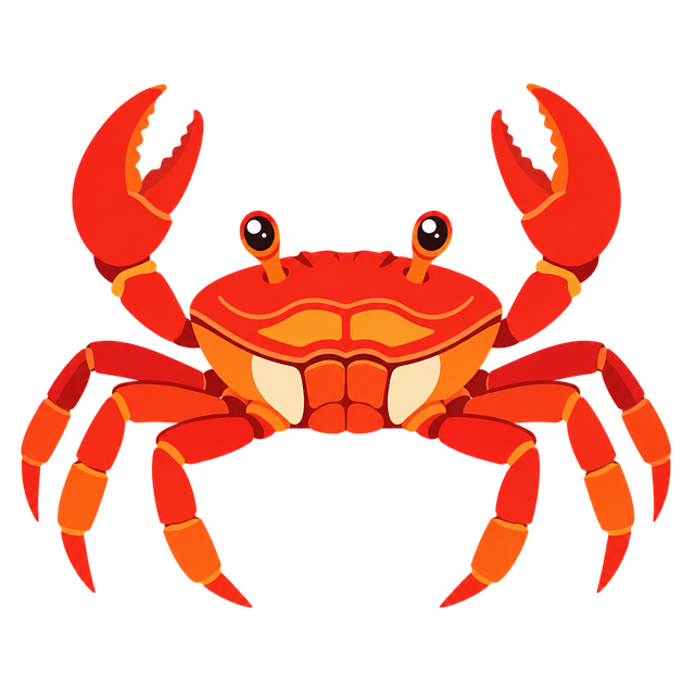 Free crab red crab crab mascot vector