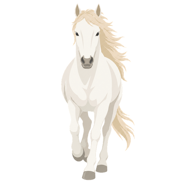 Free white horse horse horse mane vector