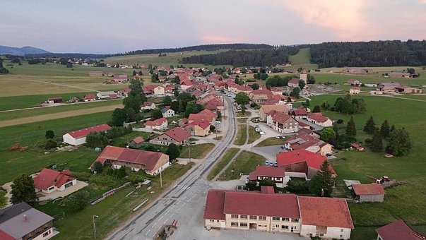 Free Aerial View Village photo and picture
