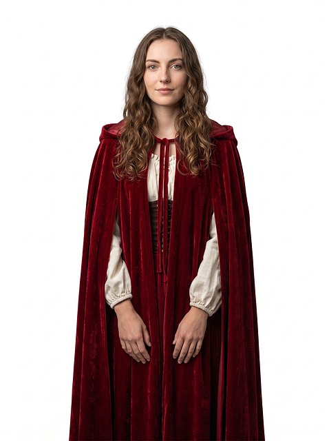 Free cape red woman illustration