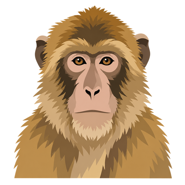 Free barbary macaque monkey primate vector