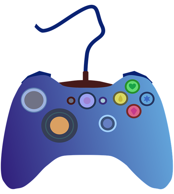 Free joystick controller video game vector